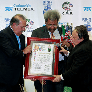 El Ing. Carlos Slim Helú, fue designado Hombre del Año 2008 por el Consejo Mundial de Boxeo (CMB).