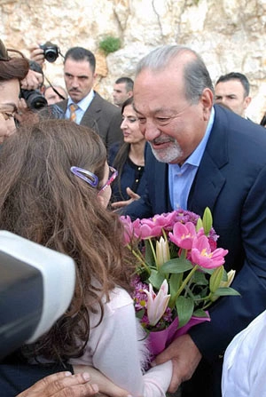 Carlos Slim en Líbano, marzo 2010.