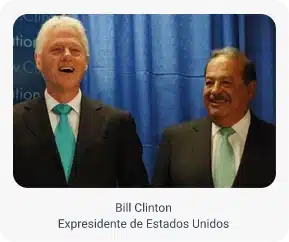 Carlos Slim Helú y Bill Clinton