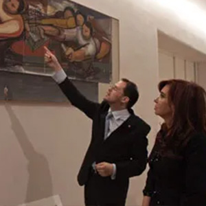 La Presidenta de Argentina Cristina Fernández visitó el nuevo recinto del Museo Soumaya, en Plaza Carso.