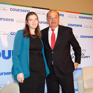 Carlos Slim Foundation and Coursera seal an alliance to provide free on-line world-class graduate studies in Spanish to millions of individuals.