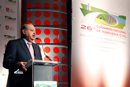 Mr. Carlos Slim delivered a keynote address to the 26th Civil Engineering National Congress